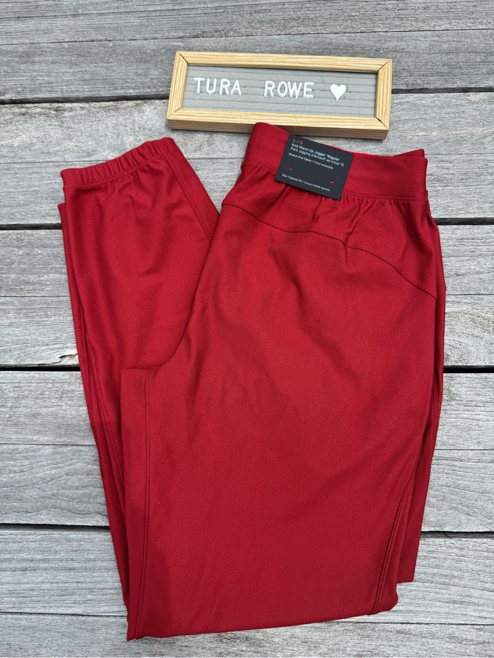 Lululemon Knit Warm Up Jogger Oxford Red Burgundy Bay Size Large NWT ❤️